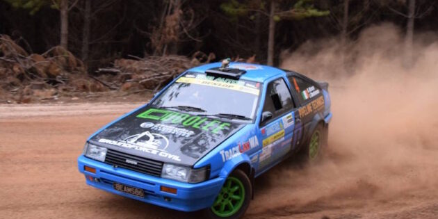 2026 WA rally calendar. Toyota sprinter on the Forest Rally